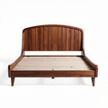 Wooden platform bed frame with slatted base - 200 x 150 x 100cm