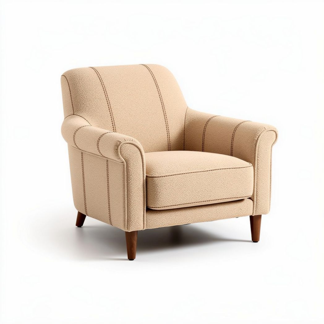 Fabric armchair for living room - 80 x 80 x 85cm