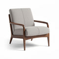 Lounge chair with wooden frame and soft fabric upholstery - 80 x 80 x 70cm