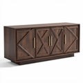 Wooden sideboard with geometric design for living room - 150 x 45 x 70cm