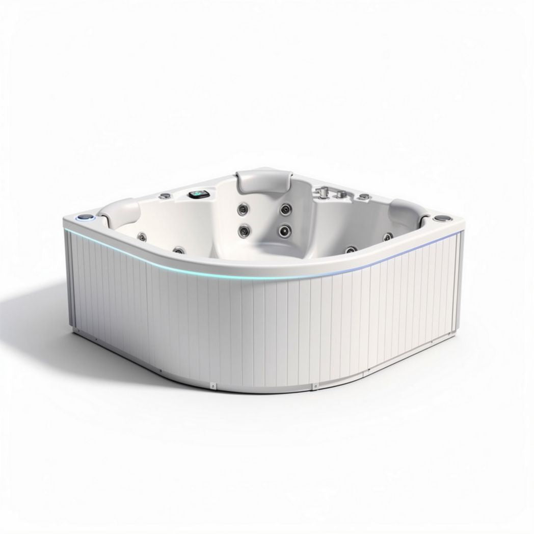 Acrylic hot tub with multiple jets - 150 x 150 x 70cm