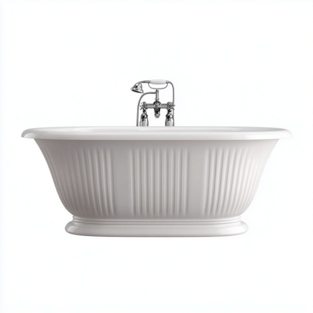 Stone freestanding bathtub with sleek design - 150 x 80 x 60cm