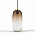 Glass pendant light fixture with gradient finish - 25 x 15 x 40cm
