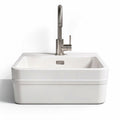 Ceramic farmhouse sink for kitchen use - 80 x 50 x 25cm