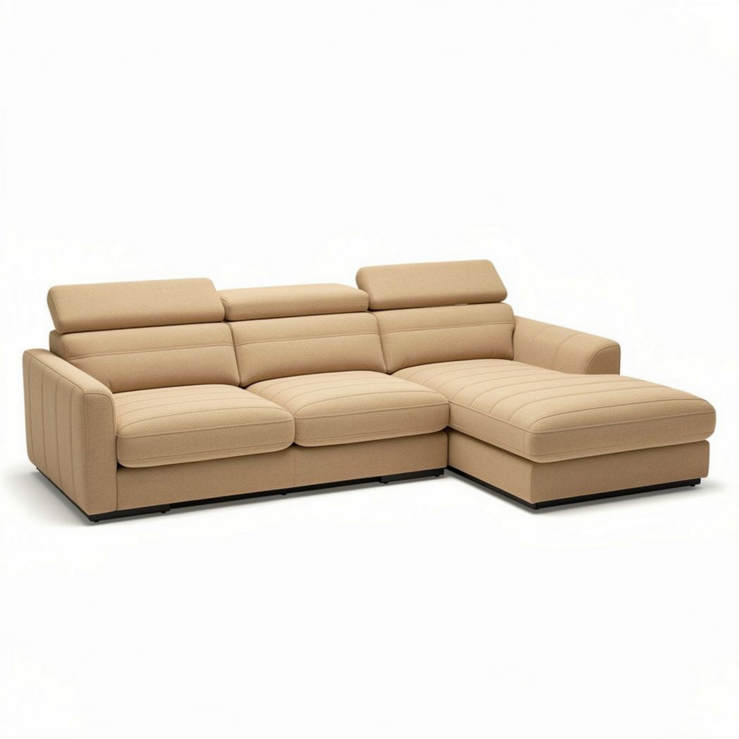Sectional sofa with chaise lounge in fabric - 250 x 150 x 85cm